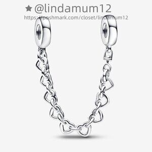Pandora Linked Hearts Safety Chain